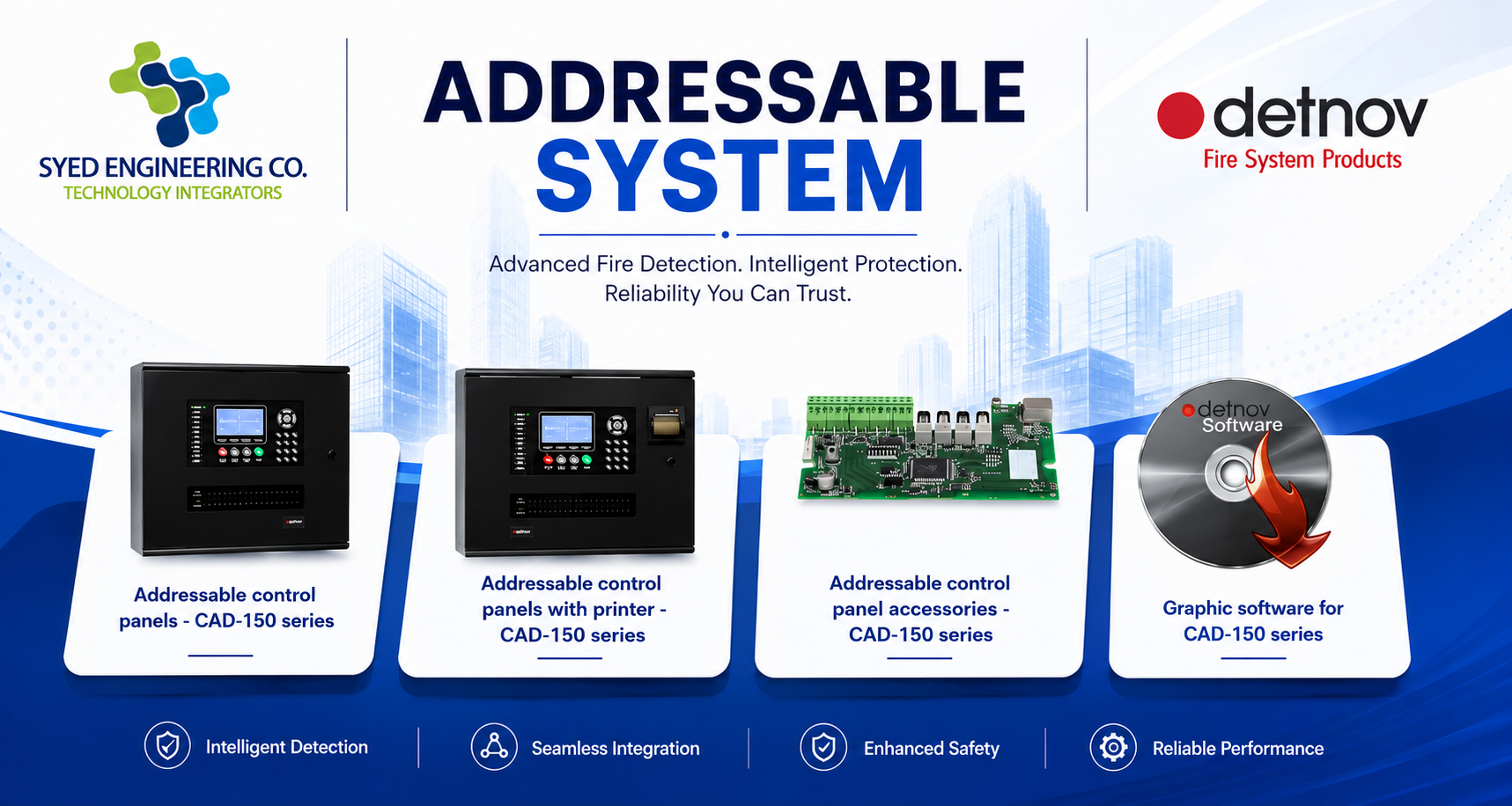 Detnov addressable system — addressable detectors and modules